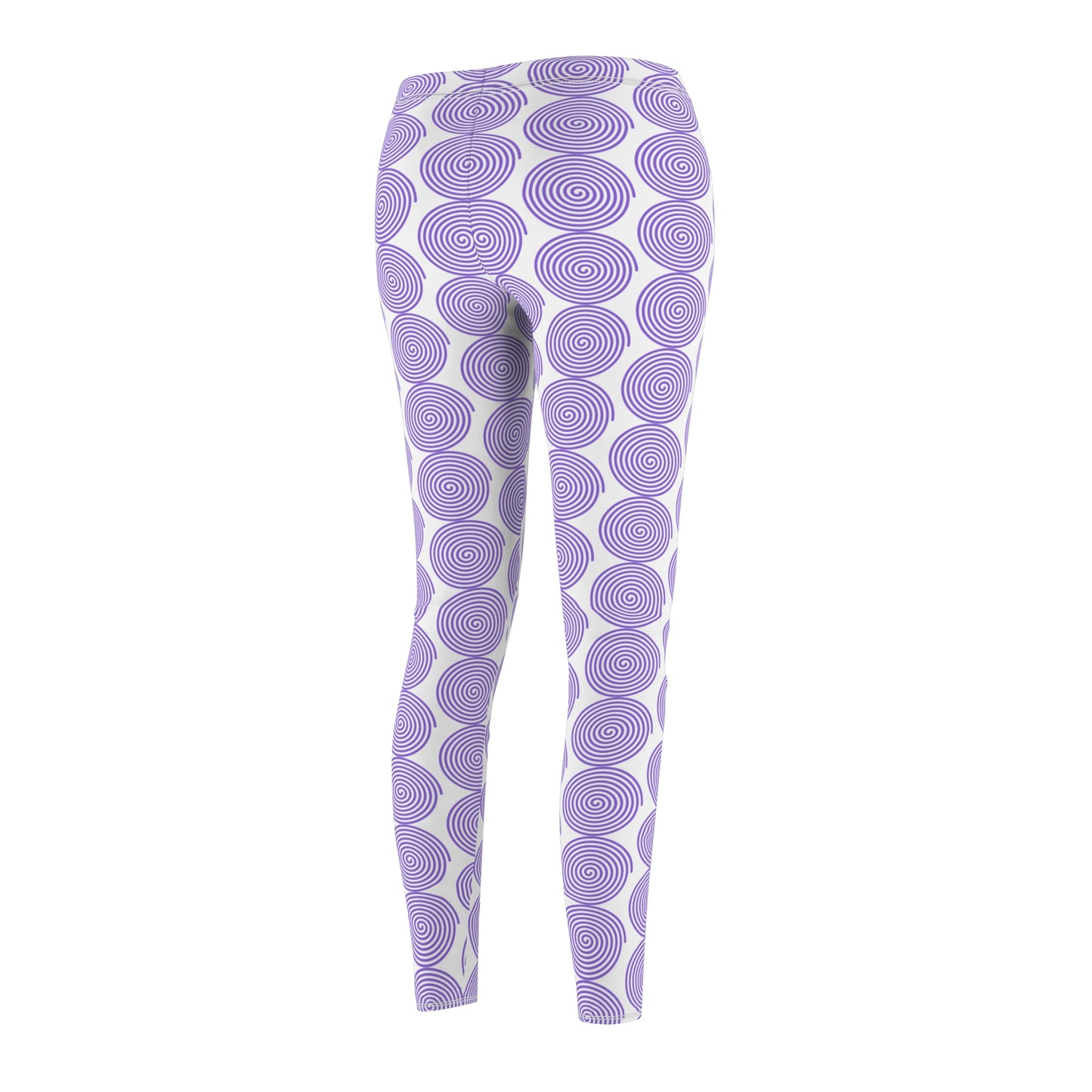 Stylish Women's AOP Leggings with Purple Circle Design