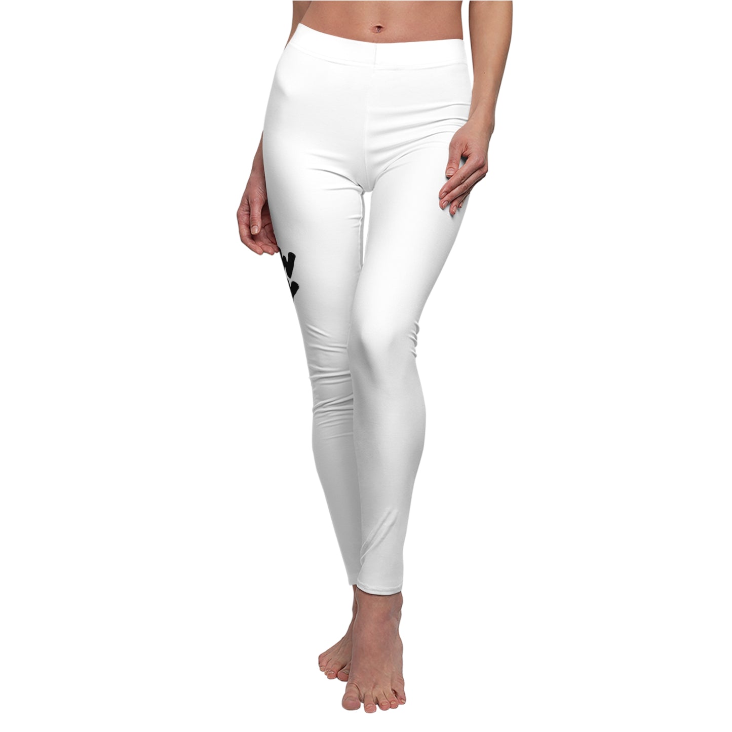 Women's White 'No Days Off' Casual Leggings — Motivational Workout Leggings