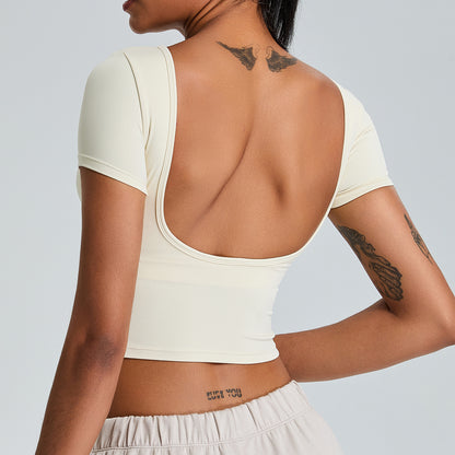 Quick-drying Workout Clothes Outdoor All-matching Running Beauty Back Sports Top