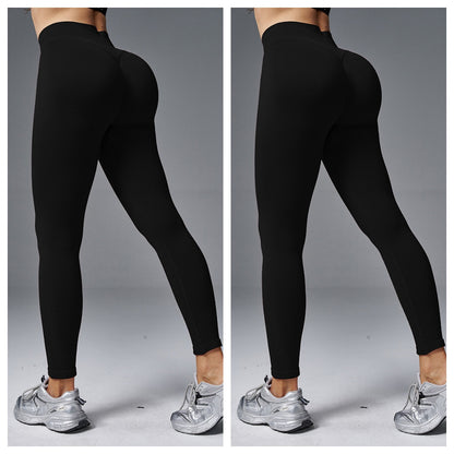 Peach Hip Tight Mid Waist Yoga Pants Hip Lifting Running Fitness