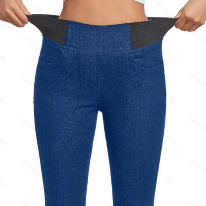 Fleece Padded Jeans Women's Slim Fit All-matching Skinny Pants