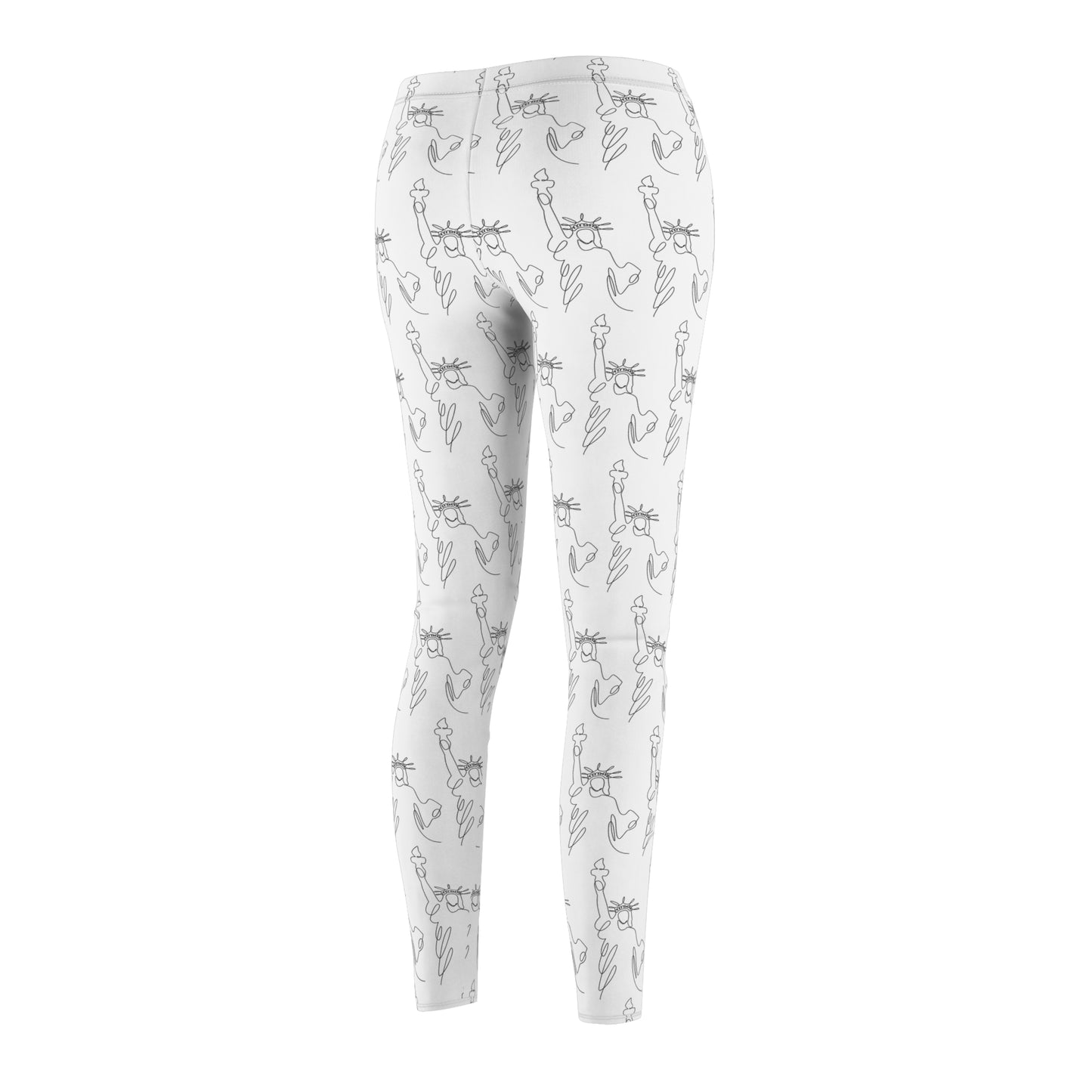 Minimal Line Art Ballet Leggings — Women's All-Over Print Casual Leggings