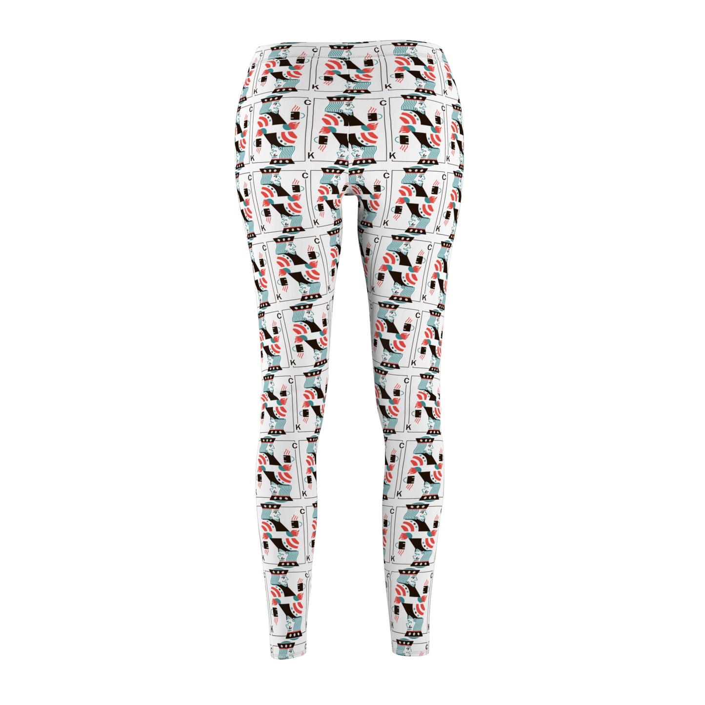Leggings King of Clubs Drawing Playing Card Design Women's
