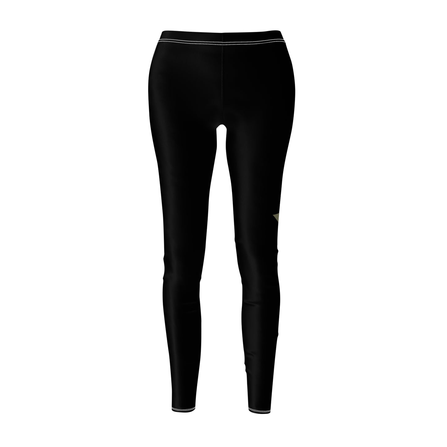 Black Star Accent Leggings — Women's Casual AOP Fashion Leggings