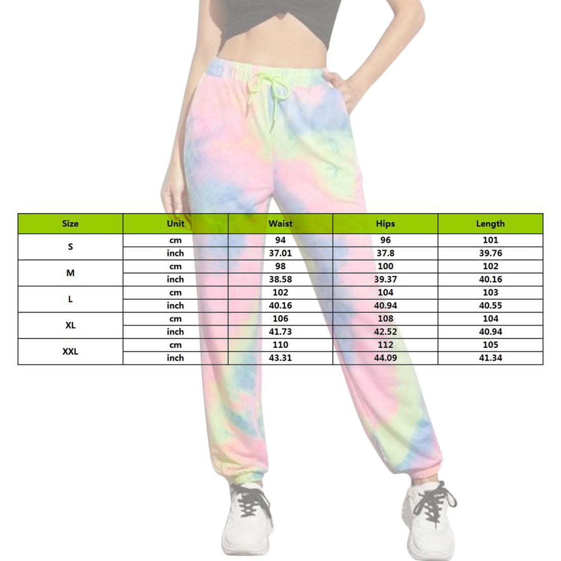 Tie-dye fashion casual pants