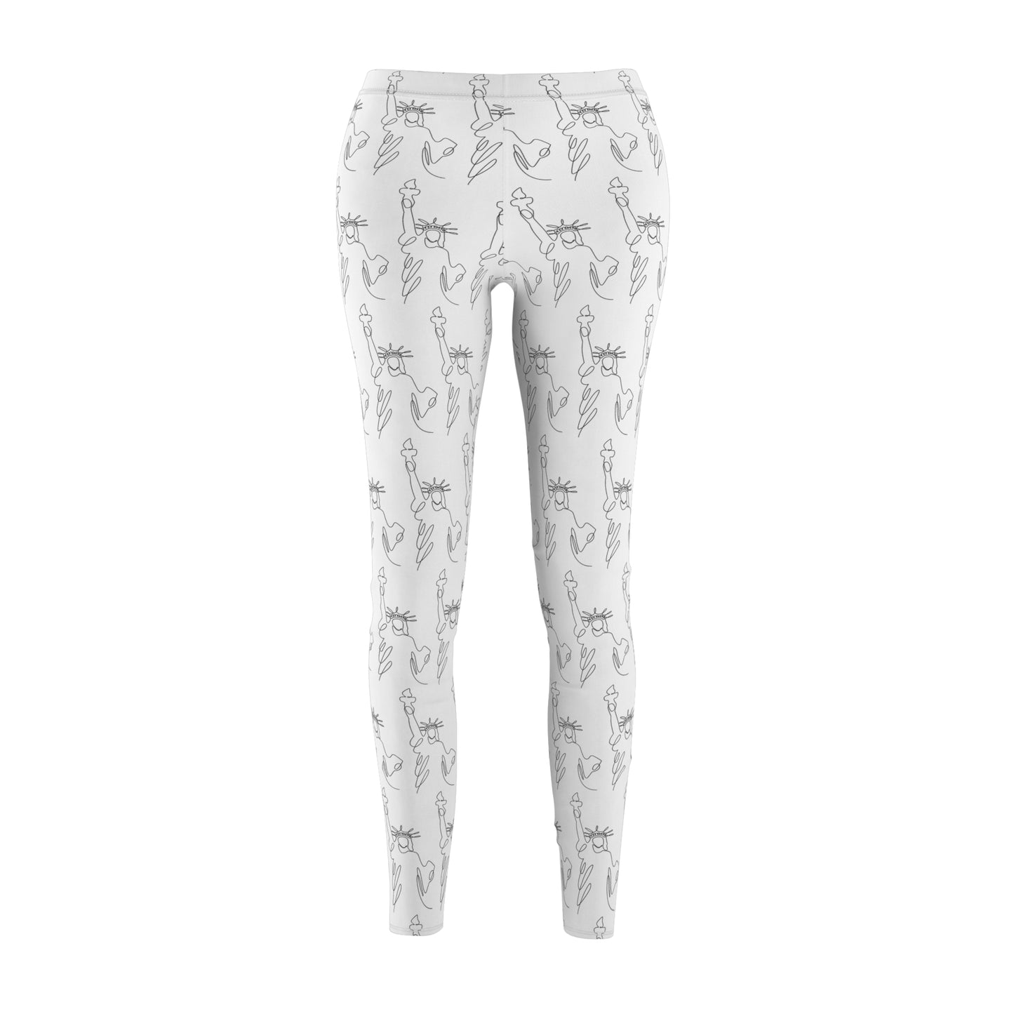 Minimal Line Art Ballet Leggings — Women's All-Over Print Casual Leggings
