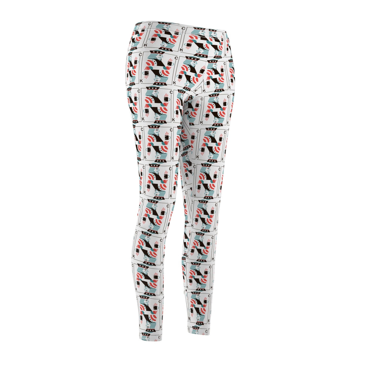 Leggings King of Clubs Drawing Playing Card Design Women's