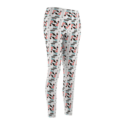 Leggings King of Clubs Drawing Playing Card Design Women's