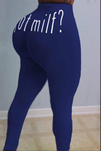 European And American Casual Tight-Fitting Printed Sports Trousers