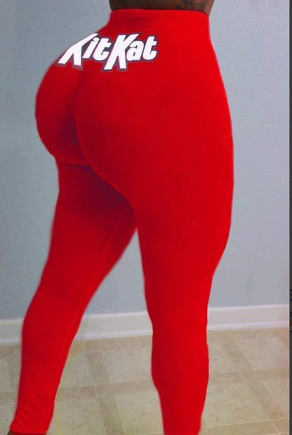 European And American Casual Tight-Fitting Printed Sports Trousers