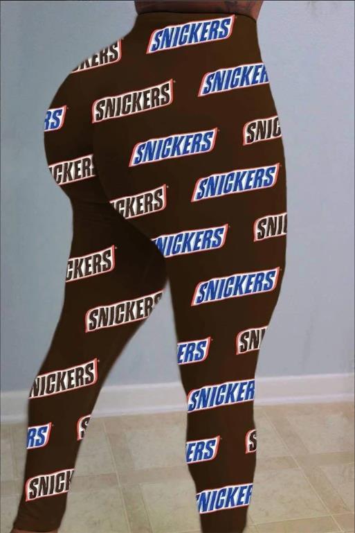 European And American Casual Tight-Fitting Printed Sports Trousers