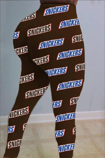 European And American Casual Tight-Fitting Printed Sports Trousers