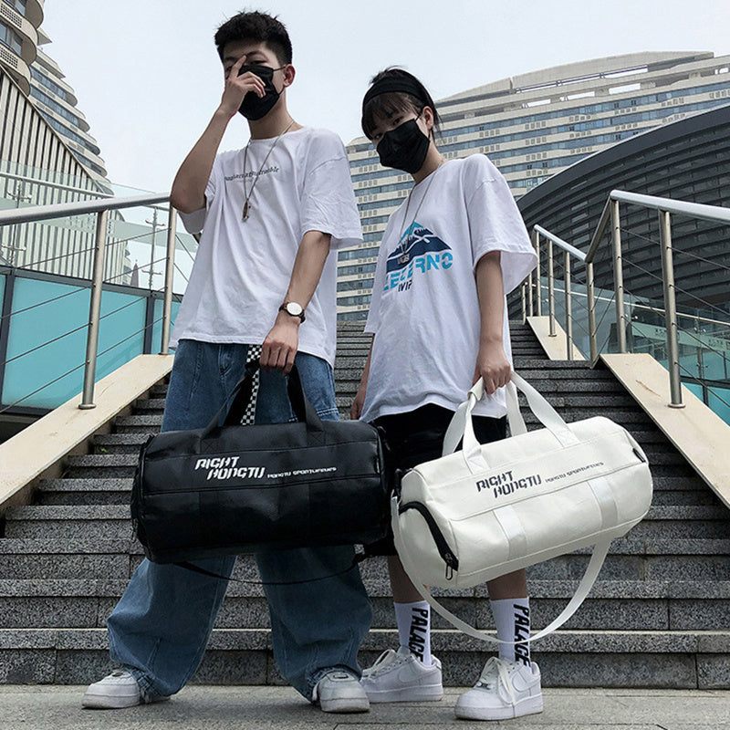 Travel Bag Large Capacity Sports Training Bag PU Waterproof Handbag Gym Bag