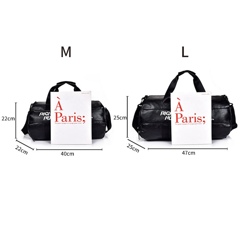 Travel Bag Large Capacity Sports Training Bag PU Waterproof Handbag Gym Bag