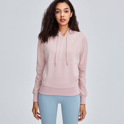 Sports Jacket Women'S Fall Winter Running Training Yoga Clothes Long-Sleeved Workout Clothes Tops Net Red Korean Hooded Sweater