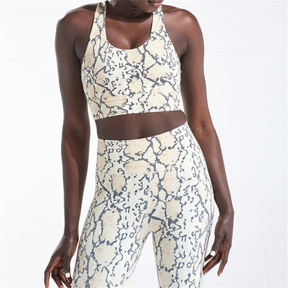 European And American Women's Yoga Workout Clothes Vest-style Underwear Hollow Elastic Tights