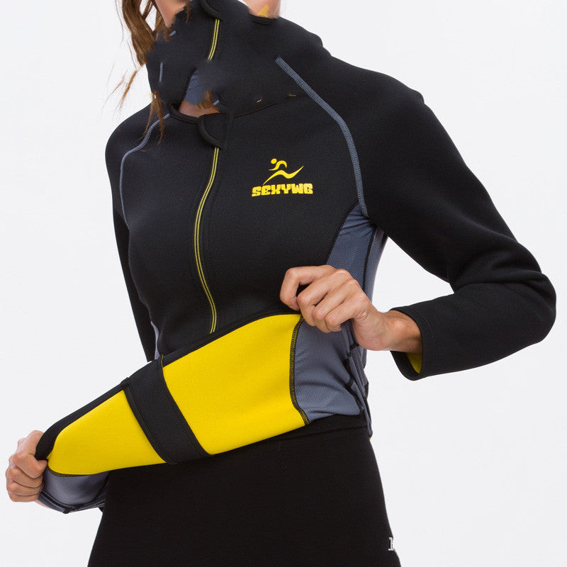 Workout Clothes Ladies Sweat Suit Outdoor Sports Yoga Sweat Tights Long-Sleeved Top Neoprene Wetsuits