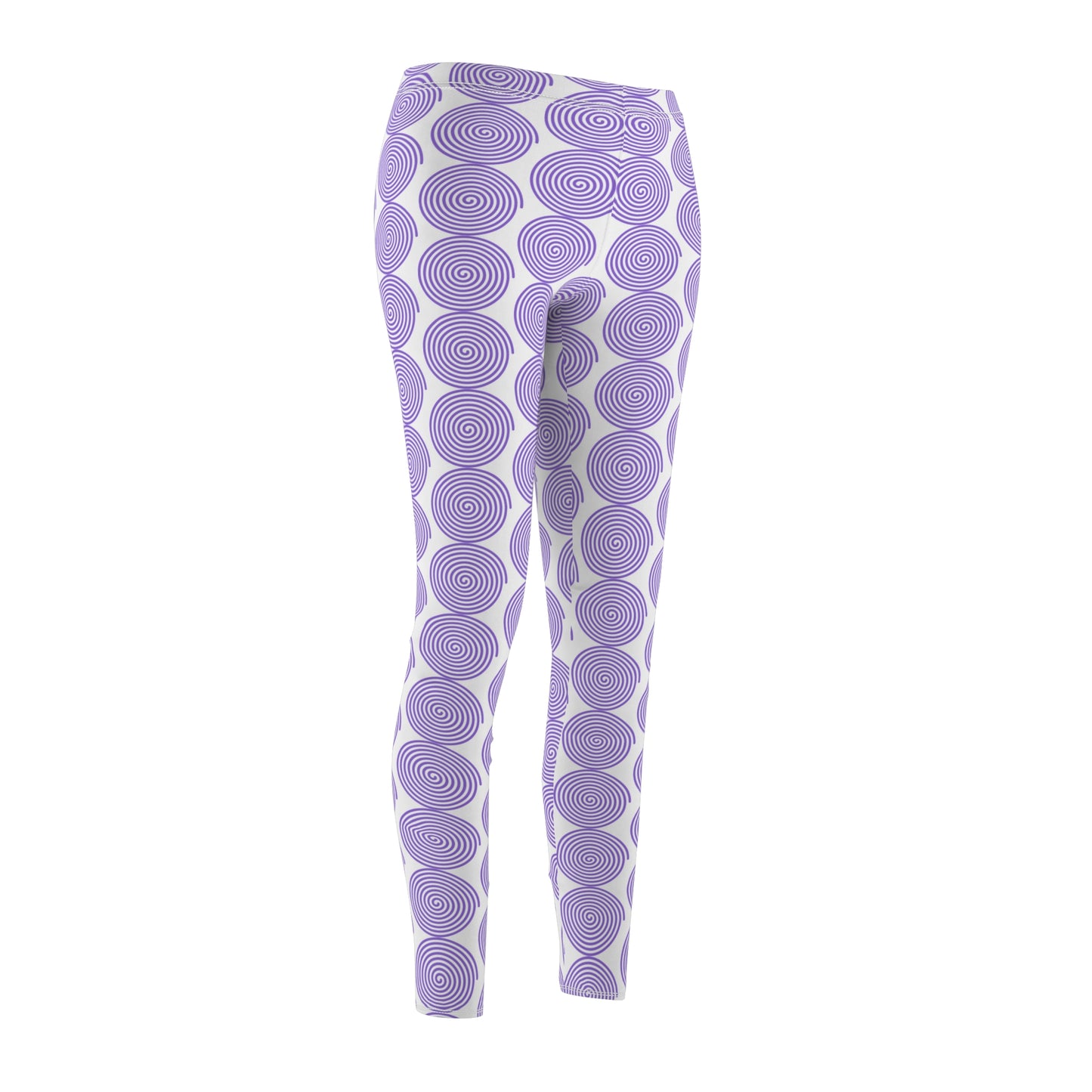 Stylish Women's AOP Leggings with Purple Circle Design