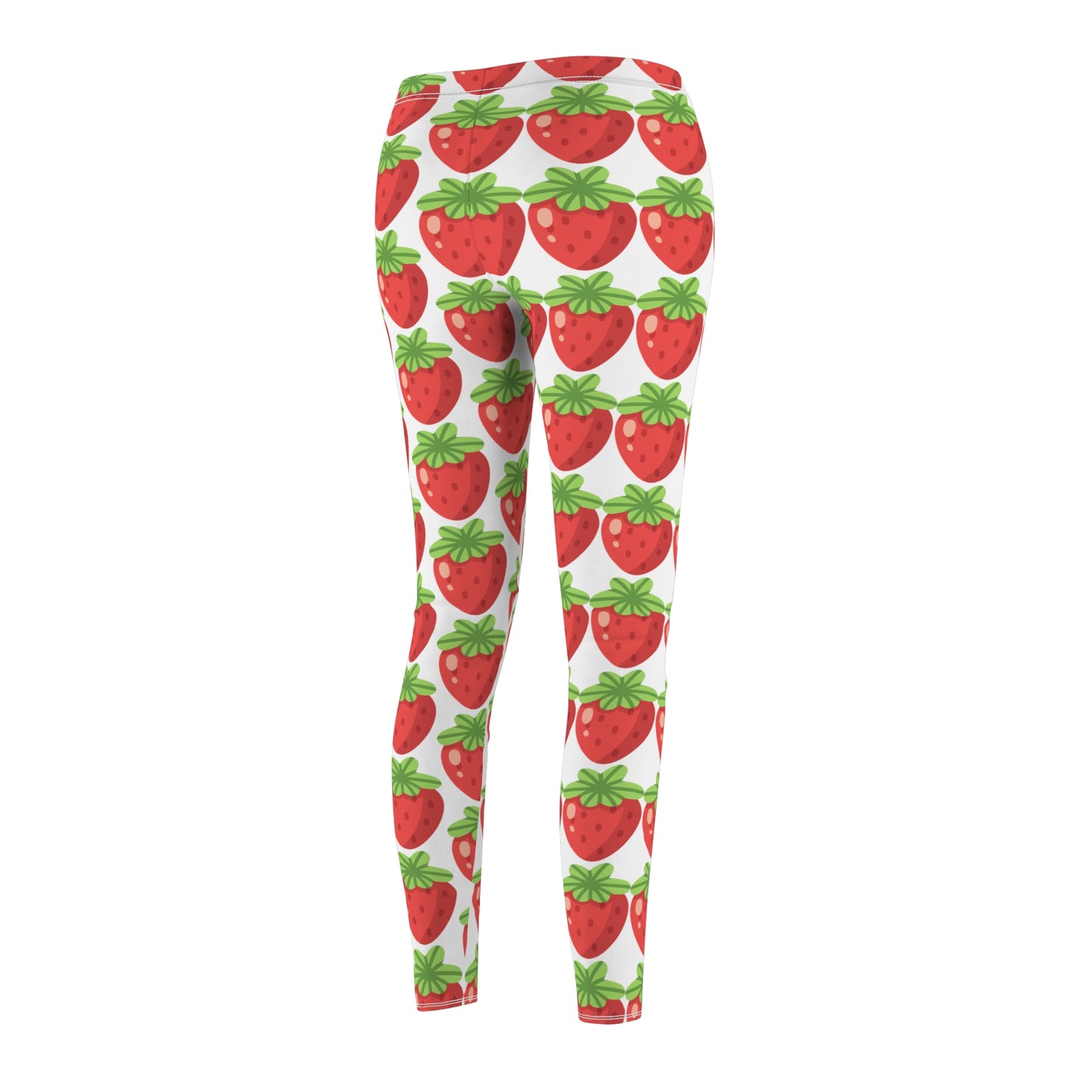 Strawberry Print Casual Leggings for Women