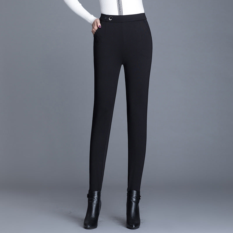 New winter stretch lamb velvet women's pants