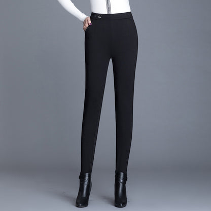 New winter stretch lamb velvet women's pants