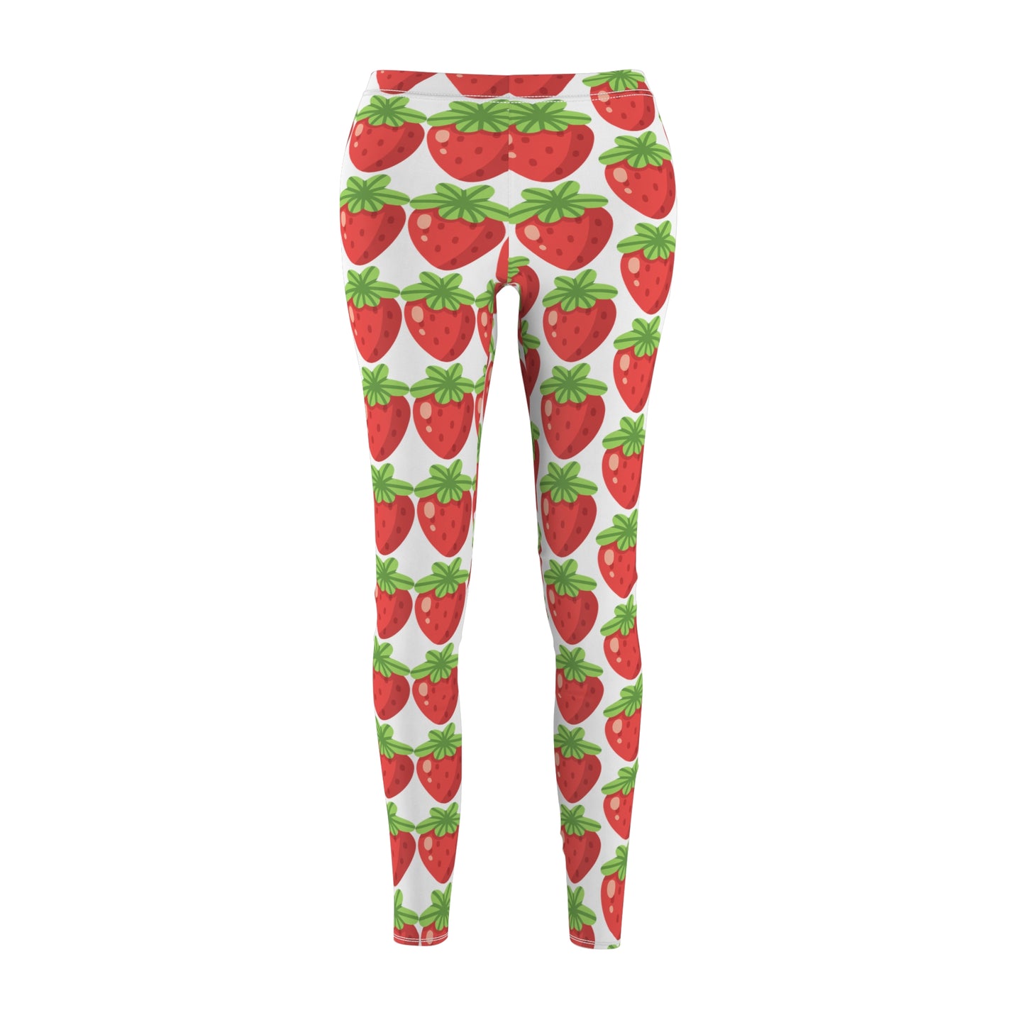 Strawberry Print Casual Leggings for Women