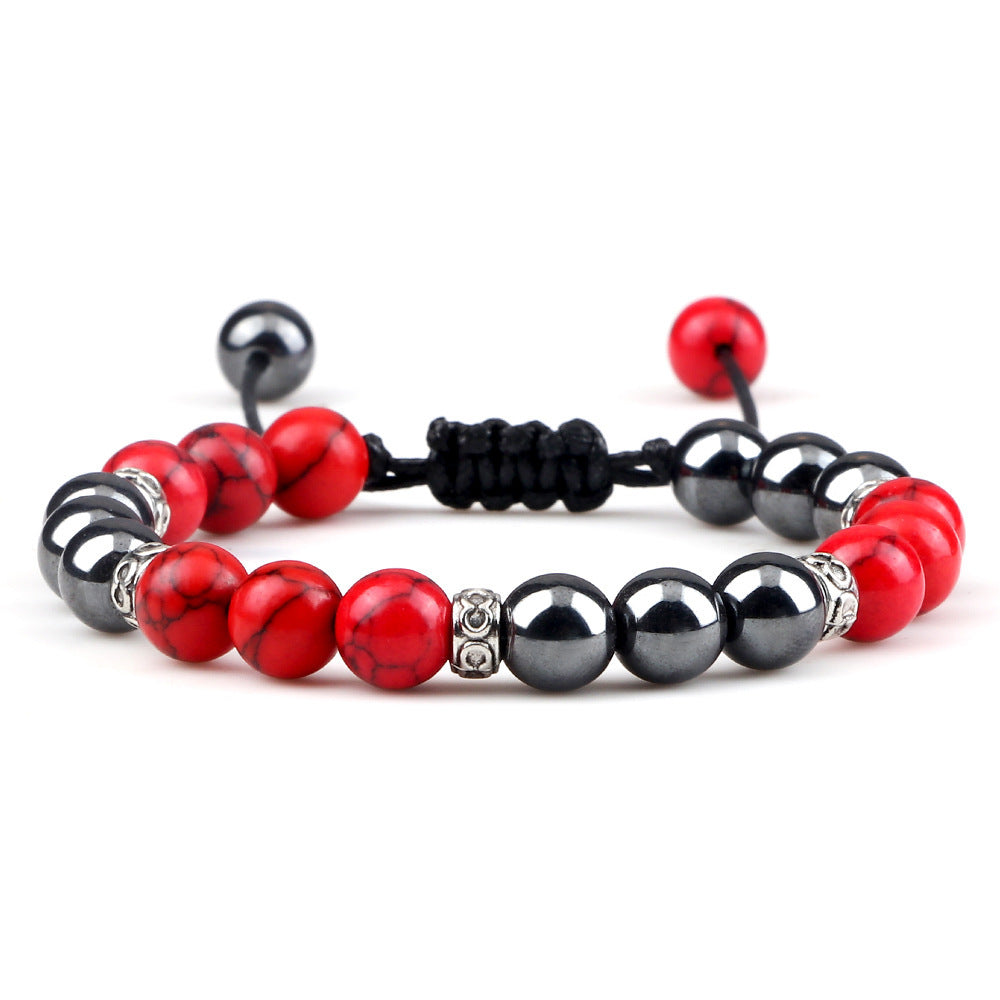 Haematite Yoga Bracelet Couple Woven Hand Strap