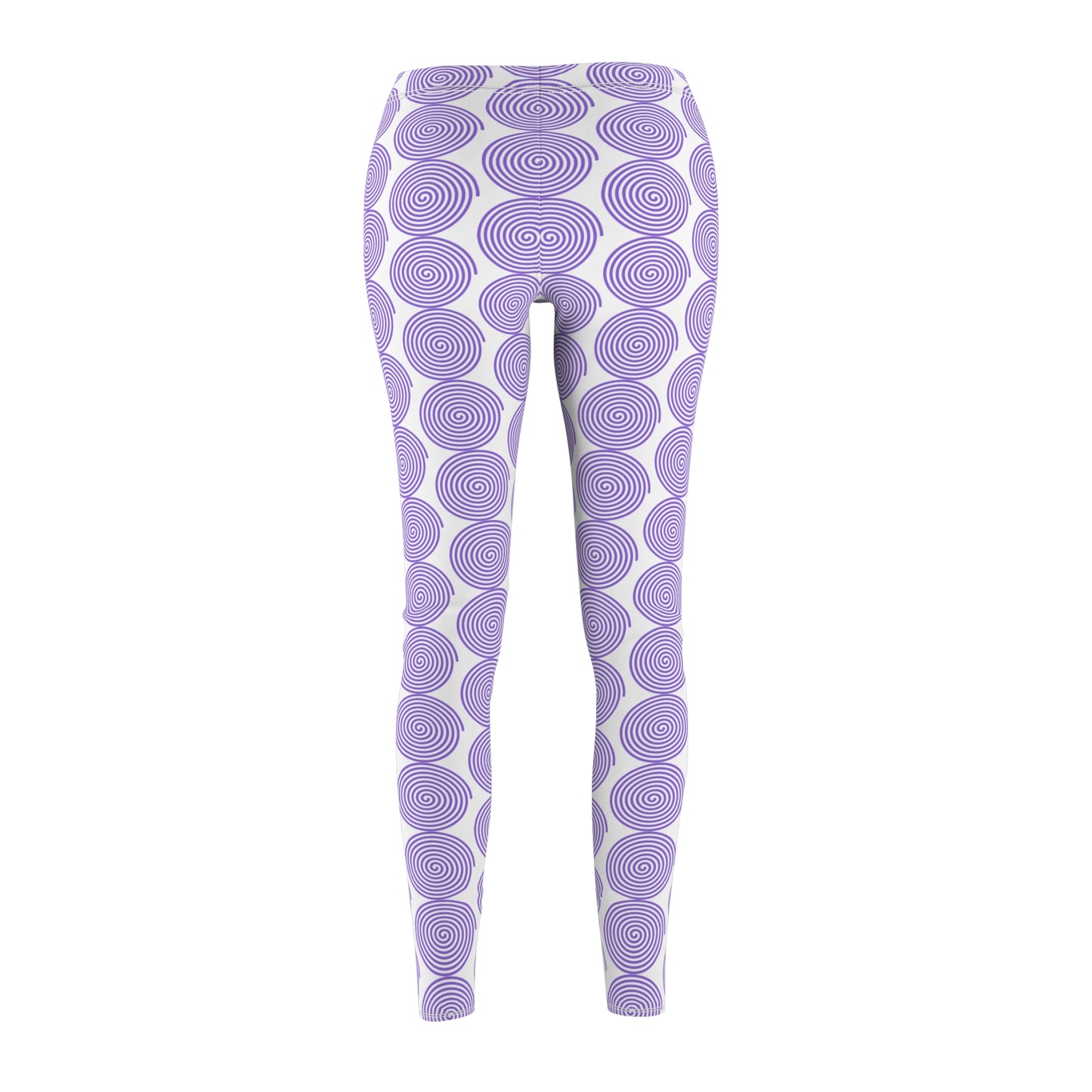 Stylish Women's AOP Leggings with Purple Circle Design