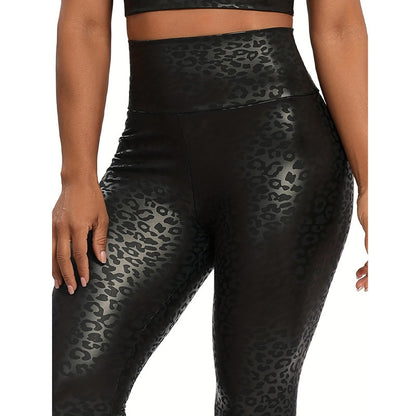 New Cross-border Leopard Print Tight Yoga Trousers