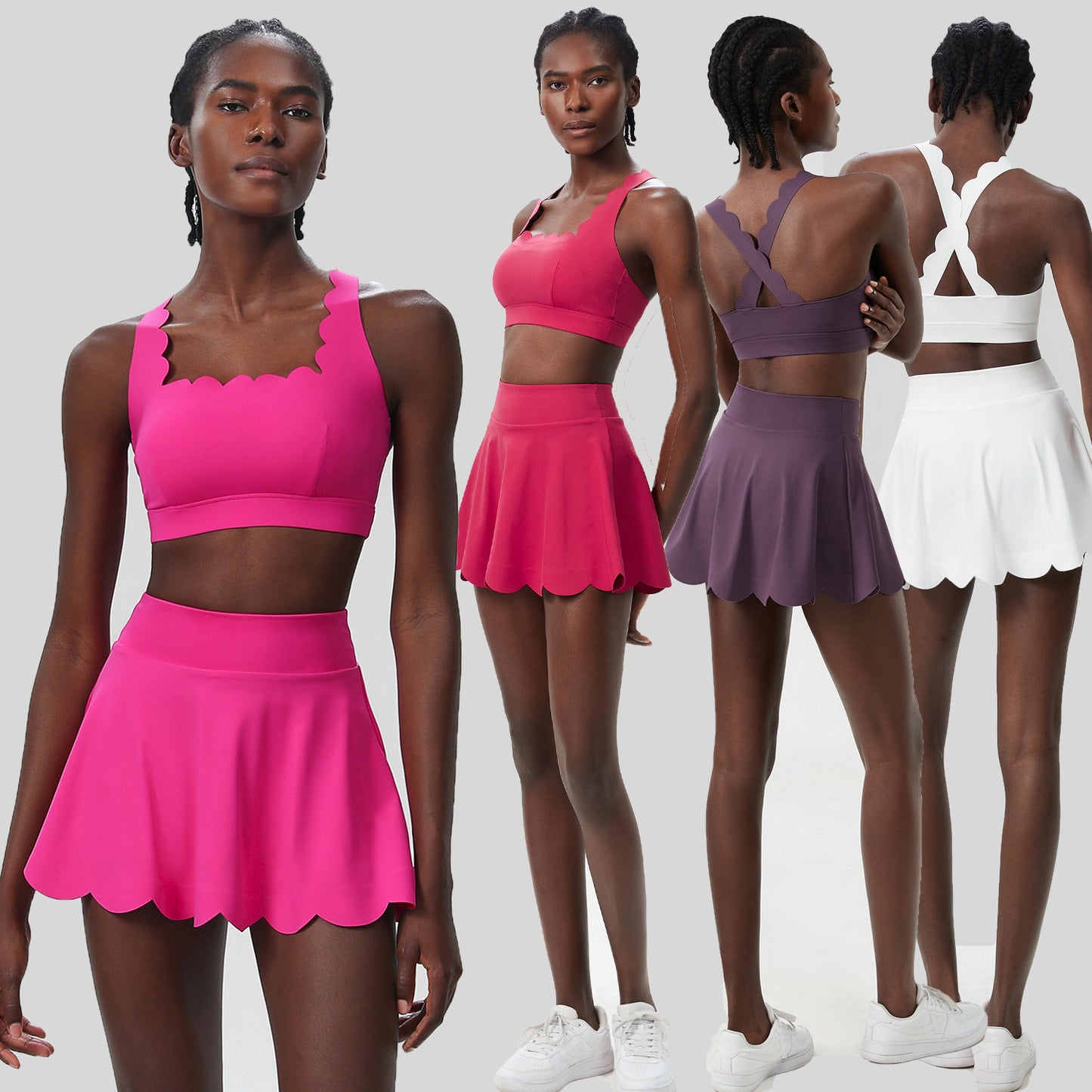 European And American Summer Tennis Suit Suit Women's Plus Size Quick-drying Lycra Sports Workout Clothes