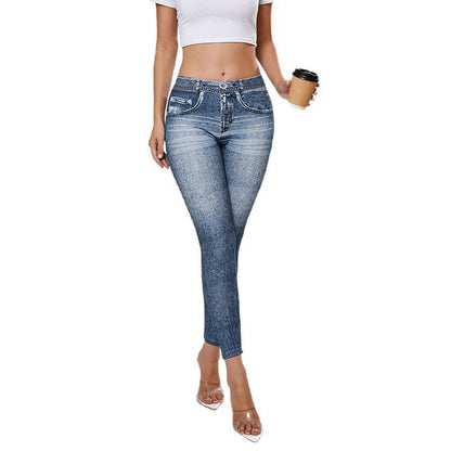 Retro High Elastic Tights Hip Lifting Yoga Trousers