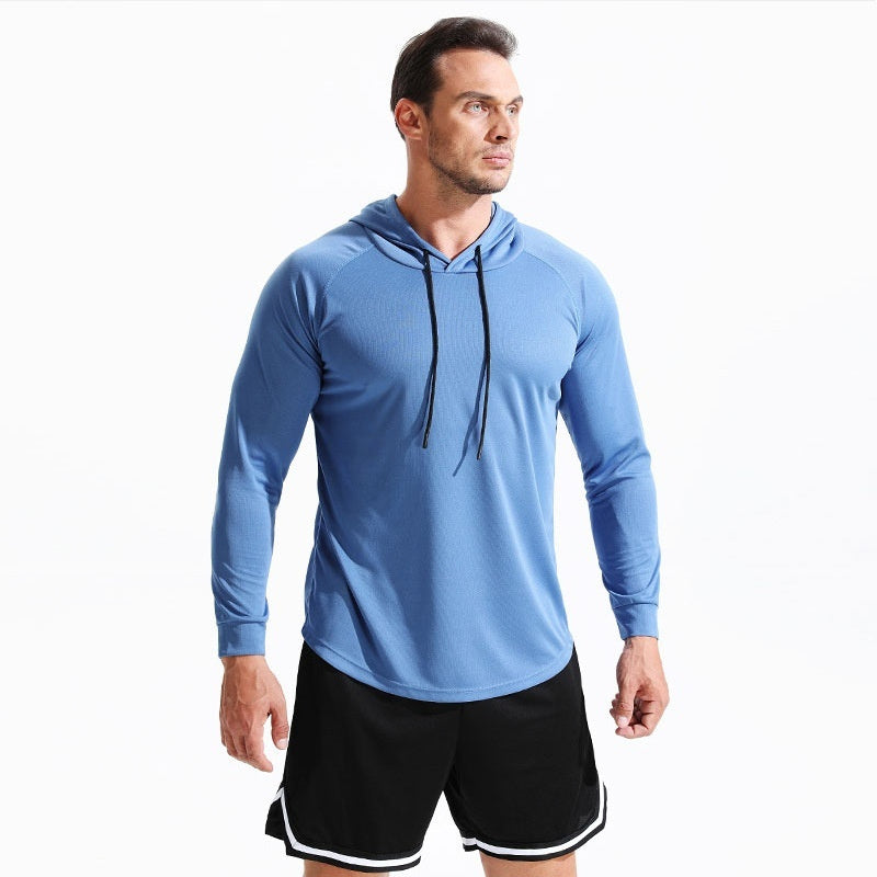 Pullover Long Sleeve T-shirt Hooded Loose Sports And Leisure Workout Clothes