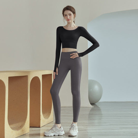 Yoga Long Sleeve Top Sports Workout Training Clothes Professional Pilates Breathable Suit