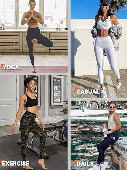 Leggings - Cropped High-waisted Print Blue-green Camouflage