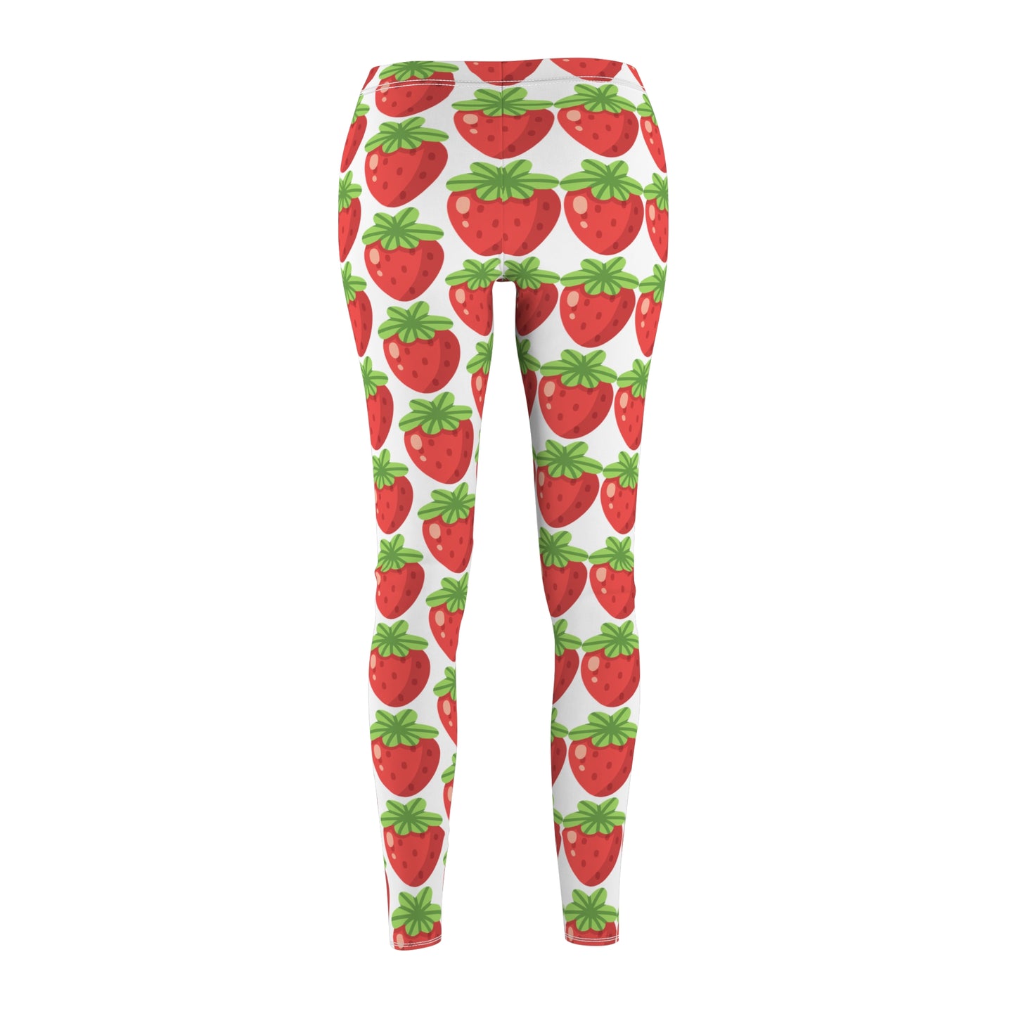 Strawberry Print Casual Leggings for Women