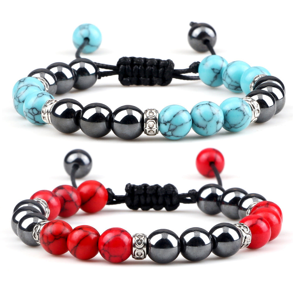 Haematite Yoga Bracelet Couple Woven Hand Strap