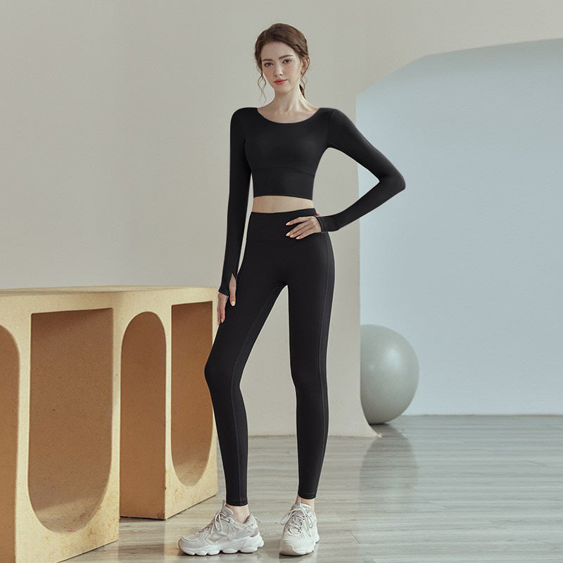 Yoga Long Sleeve Top Sports Workout Training Clothes Professional Pilates Breathable Suit