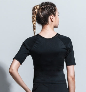 Explosive sweat clothing women's sports shirt sweat suit running thin waist belly weight loss clothing fever violence sweat workout clothes