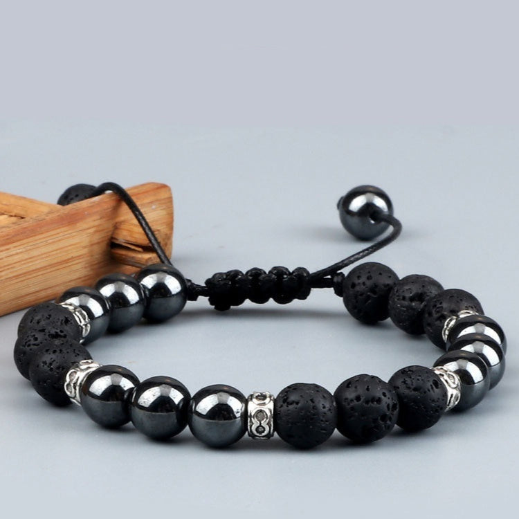 Haematite Yoga Bracelet Couple Woven Hand Strap