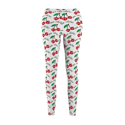Cherry Print Women's Casual Leggings