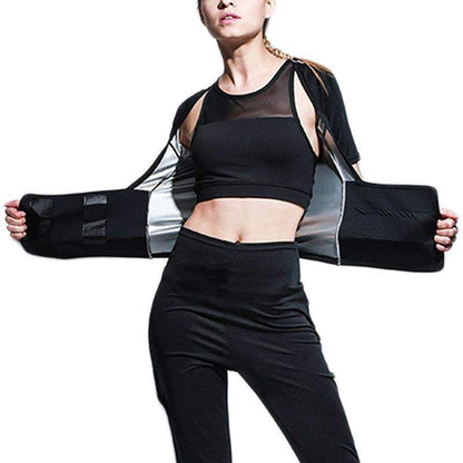 Explosive sweat clothing women's sports shirt sweat suit running thin waist belly weight loss clothing fever violence sweat workout clothes