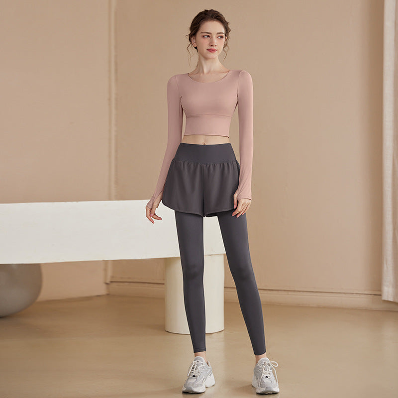 Yoga Long Sleeve Top Sports Workout Training Clothes Professional Pilates Breathable Suit