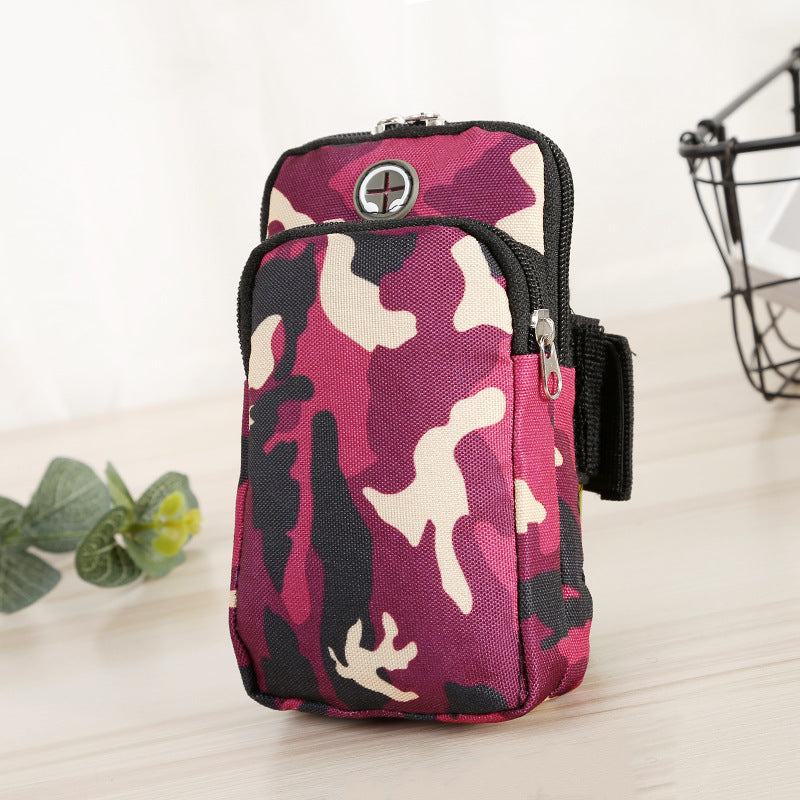Running Sports Camouflage Mobile Phone Arm Water Repellent Wrist Bag
