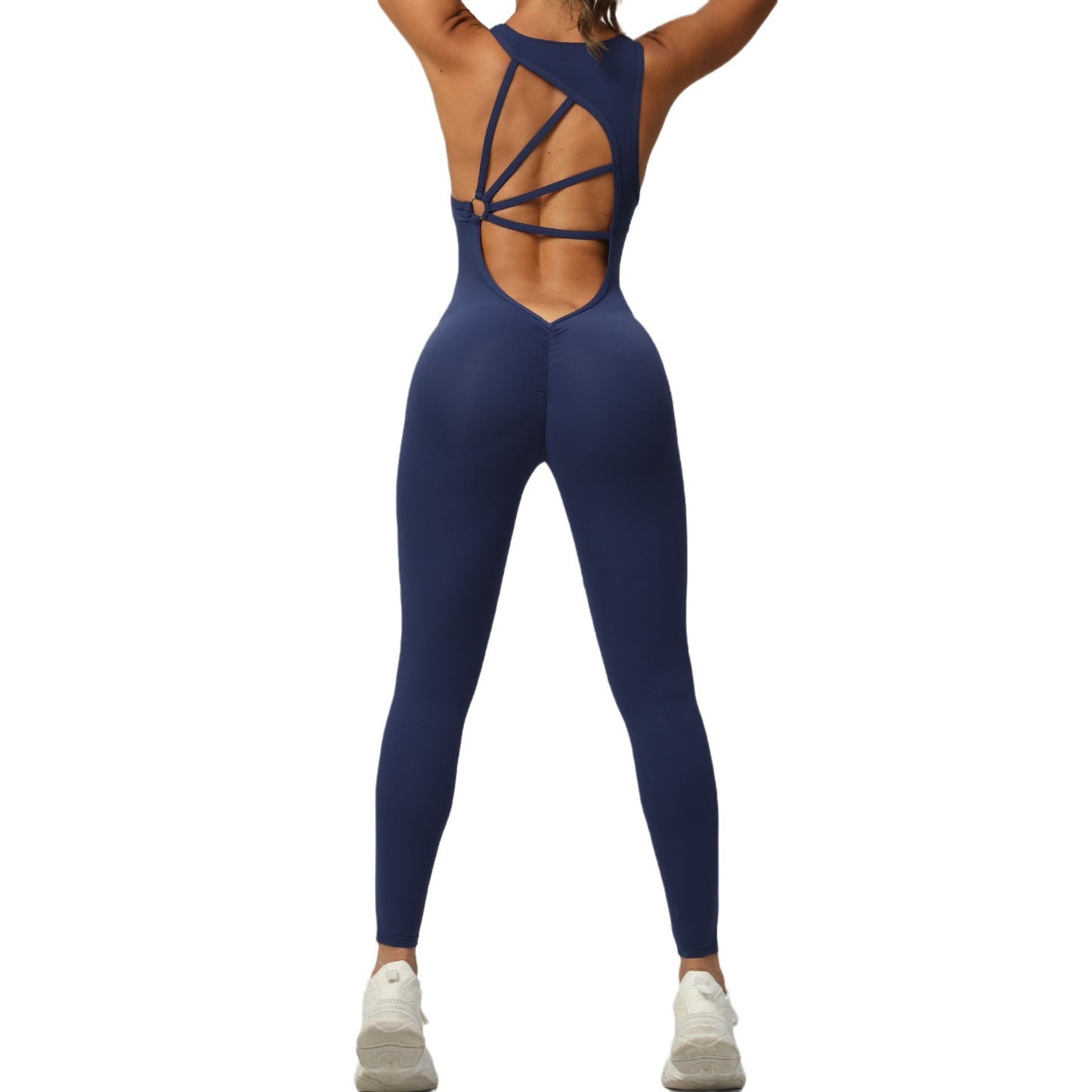 Jumpsuit Women's One-piece Yoga Sleeveless Workout Clothes Running Sportswear Stretch Tight Training Wear