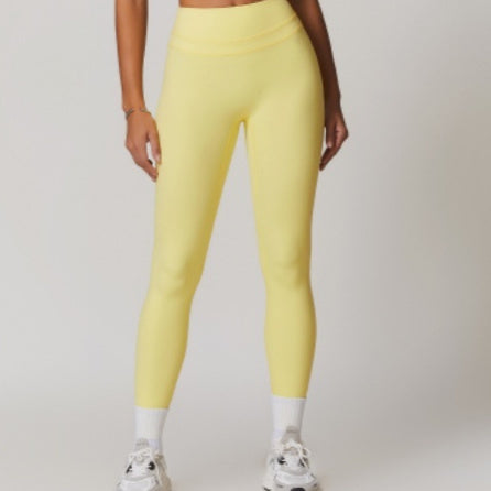 Sanding Tight High Waist Yoga Pants Belly Contracting Hip Raise Fitness Pants