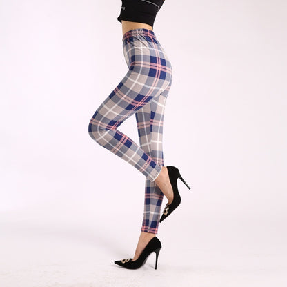 Autumn Underwear Leggings Stretch Printed High-waisted Trousers
