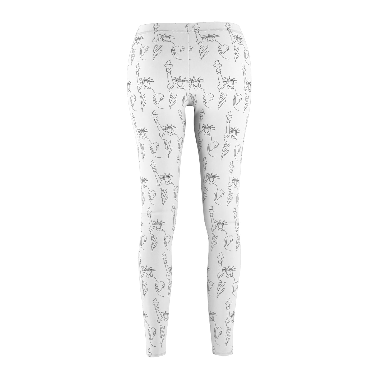 Minimal Line Art Ballet Leggings — Women's All-Over Print Casual Leggings