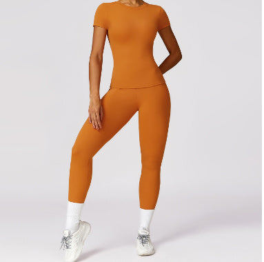 Spring T-shirt Quick-drying Yoga Clothes Short Sleeve Workout Top