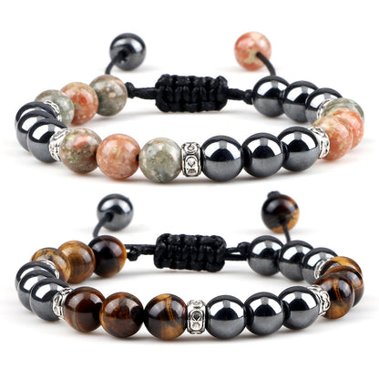 Haematite Yoga Bracelet Couple Woven Hand Strap
