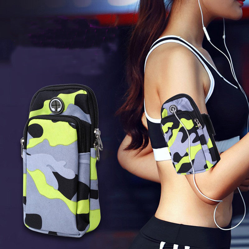 Running Sports Camouflage Mobile Phone Arm Water Repellent Wrist Bag